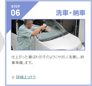 STEP06 洗車・納車